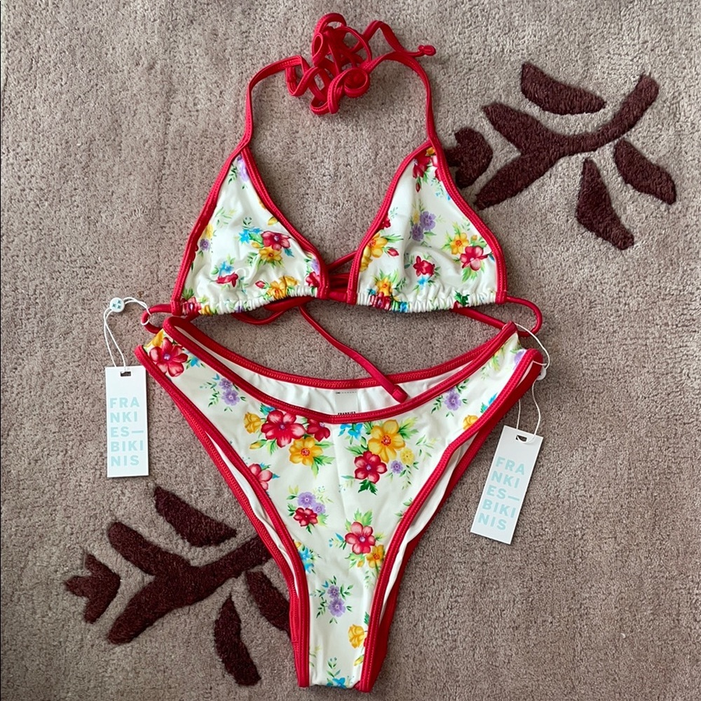 Frankie’s Bikinis Sweet Hibiscus Bikini Set